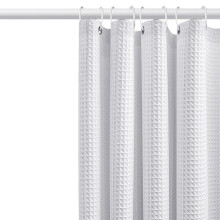 Fabric shower curtain waterproof elegant bathroom 72x72 in