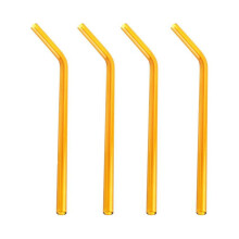 Pailles en verre borosilicate réutilisables, lot de 4
