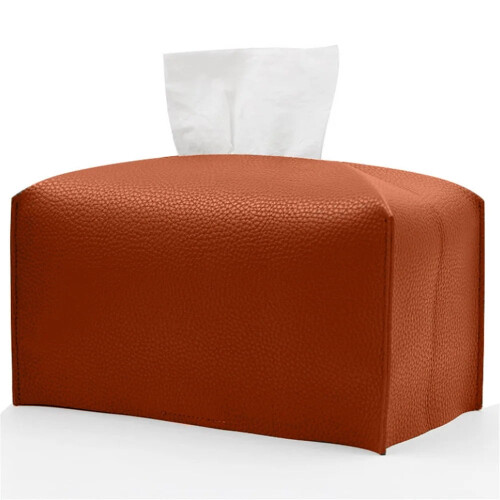 Boîte à mouchoirs pliable en cuir PU (1 pièce)