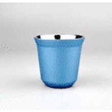 Mug à café double paroi en acier inoxydable 85 ml bleu