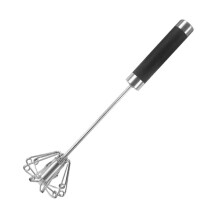 Fouet à œufs semi-automatique en acier inoxydable (1 pièce)