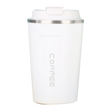 Mug de voyage isotherme en acier inoxydable blanc
