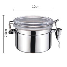 Bocal hermétique en acier inoxydable pour grains de café, thé, farine,