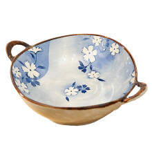 Bol à pâtes rustique en porcelaine à double anse, 710 ml (24 oz)