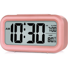 Digital väckarklocka med temperaturdisplay Mintgrön