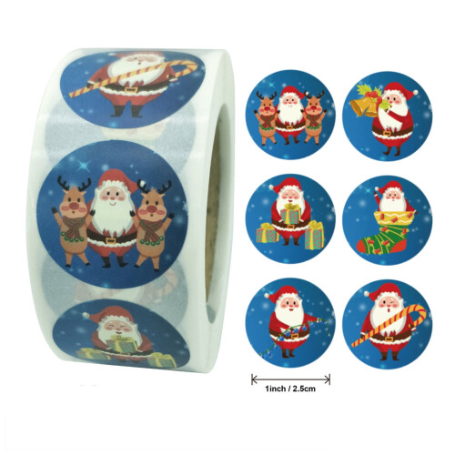Lot de 500 autocollants de décorations de Noël