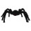 Realistic Black Plush Spider Decoration 120cm 1