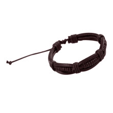 Pulsera larga de cuero trenzado para mujer estilo punk