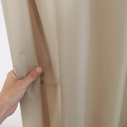 Duschdraperifodertyg med magneter 72x72 tum elfenben