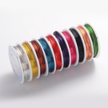 Copper Jewelry Wire Round 20 Gauge 0.8mm 10 Rolls