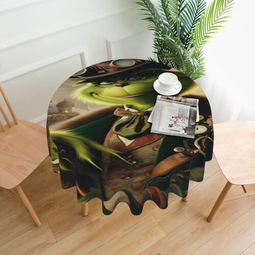 Polyester Round Tablecloth 60 in – Water-Resistant &