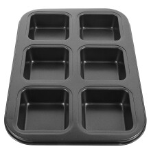 Square baking pan for muffins and loaf cakes