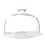 White Ceramic and Glass Dessert Dome Tray 1
