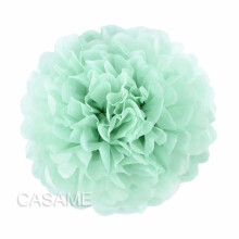 Paper Pompoms for Wedding Decor 10-25cm 4-Pack Cool Mint