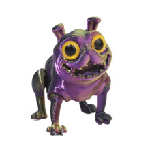 Conjunto de 3 enfeites de cachorro feios impressos em 3D