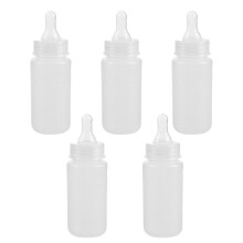 5Pcs Transparent Baby Bottles Silicone PP Newborn Feeding