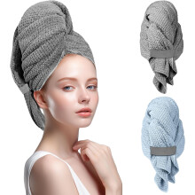 Mikrofiber hårhandduksfolie 100x60cm 2-pack