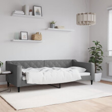 vidaXL sovesofa mørkegrå 90x200 cm stofbetræk