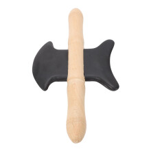 Bian-Stein Gua-Sha-Werkzeug, Buche, Doppelgriff