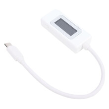 USB-C Tester Weiß 99999 mAh 0-195 W 0-6,5 A Type-C