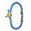 Aangepaste afstuderen Lanyard ketting 81cm-Blauw en geel 1