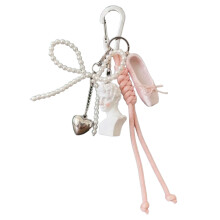 Artistieke miniatuur ballerina's schoenen Trinket sleutelhanger