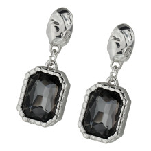 Unieke zwarte metalen ketting/armband/oorbellen met-oorbel