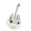 Creatieve Husky PU lederen sleutelhanger Modieus-Grijs 1