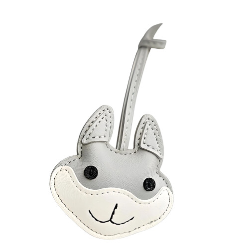 Creatieve Husky PU lederen sleutelhanger Modieus-Grijs