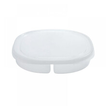 Boîte de rangement empilable pour réfrigérateur, idéale pour les fruits et légumes.