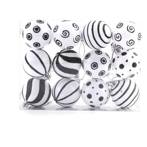 Viflosae Christmas Ball Ornaments Set Black 1