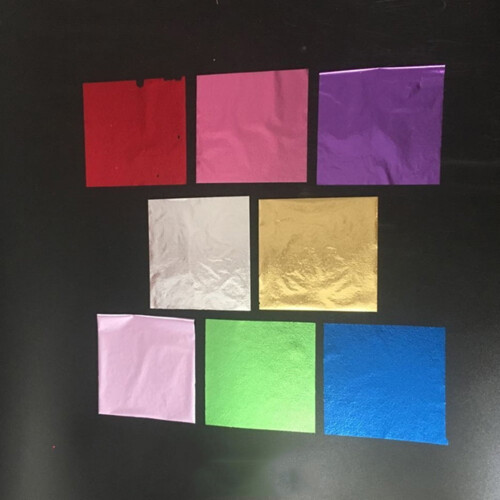 Φύλλα χαρτιού από χρυσό αλουμινόχαρτο 8x8.5cm 50 τεμάχια 2