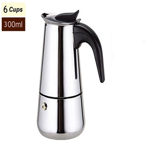 Cafetière à piston JWDX en acier inoxydable argenté