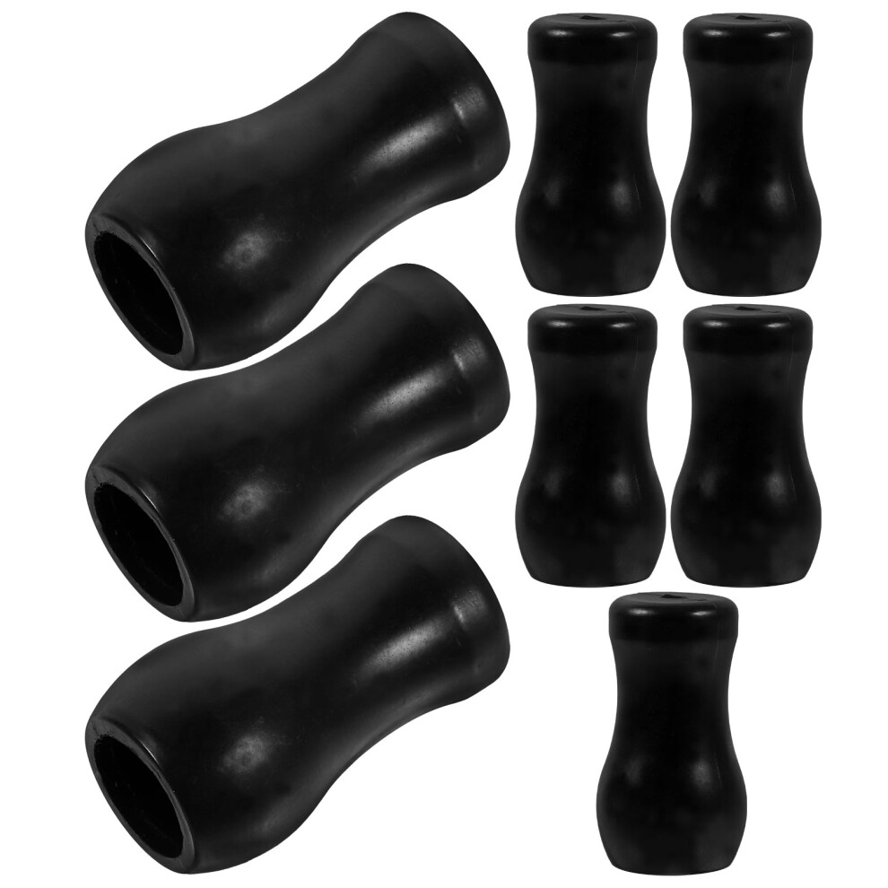 PVC Blind Pull Cord Knobs Black 8 pcs
