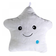 LED Star Glow Body Pillow White 16 x 14 Inch