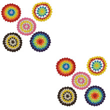 Crochet Cotton Placemat Round 11cm 10 pcs