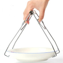 Pince pliable en acier inoxydable pour plat chaud (1 pièce)