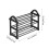 Plastic Shoe Rack Black 3-Tier Ventilated Slats 2