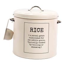 Boîte de rangement de comptoir en métal hermétique pour riz, 1,5 L