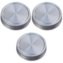 Couvercle en acier inoxydable pour bocal Mason avec joint en silicone (3 pièces)
