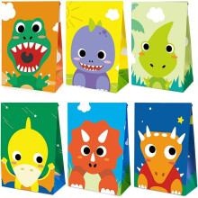 Dinosaurusjuhlalaukut, moniväriset, 24 kpl