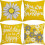 Fețe de pernă cu design floral rustic, 45x45 cm, set de 4 1