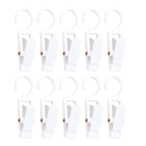 Cleme pentru perdele albe, pivotante, 10 buc.
