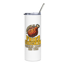Fast Food Lover Slim Tumbler White 20 oz