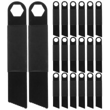 30Pcs Portable Black Steel Fire Starting Tools for Camping Emergencies