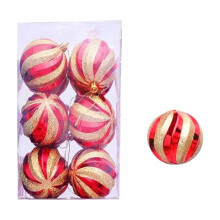 Christmas Ball Ornaments Set 12pcs Red Gold Blue Silver