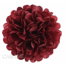 Wedding Paper Pompoms Tissue Balls 10cm-25cm Wine Red