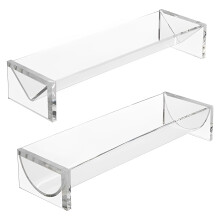 Acrylic Cracker Serving Tray Clear 2 pcs 8.75x2.75x1.5 inch