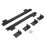 Steel Keyboard Slide Rail Bracket Set Black 2-Piece 1