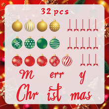 Ensemble de 32 aimants de Noël pour porte de garage et réfrigérateur